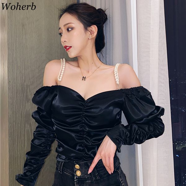 woherb 2020 new spring women blouses puff sleeve harajuku slash neck sling ruffle shirts solid whitelong lady, White
woherb 2020 new spring women blouses puff sleeve harajuku slash neck sling ruffle shirts solid whitelong lady, White
