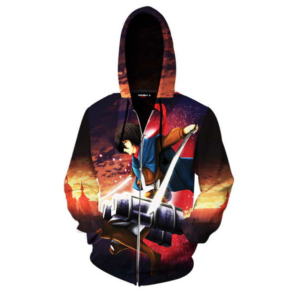 new cool mikasa ackerman inspired attack on titan anime high-quality 3d sublimation print zipped hoodie cosplay, Black
new cool mikasa ackerman inspired attack on titan anime high-quality 3d sublimation print zipped hoodie cosplay, Black