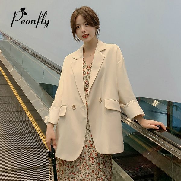 women's suits & blazers peonfly women jackets 2021 autumn long sleeve korean solid elegant casual work wear loose office lady outwear b, White;black
women's suits & blazers peonfly women jackets 2021 autumn long sleeve korean solid elegant casual work wear loose office lady outwear b, White;black