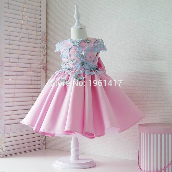 newborn baptism girl's pink dress children's graduation revelry luxurious dress appliques formal dresses satin material, Red;yellow
newborn baptism girl's pink dress children's graduation revelry luxurious dress appliques formal dresses satin material, Red;yellow