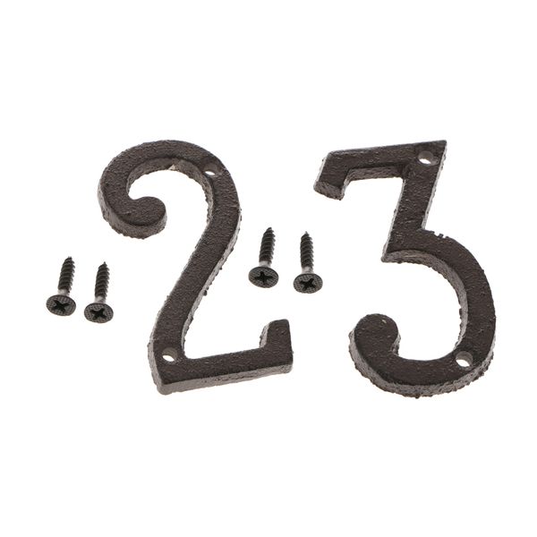 2pcs cast wrought iron black antique house door number signs digits sticker plate 2 3
2pcs cast wrought iron black antique house door number signs digits sticker plate 2 3