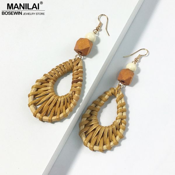 manilai handmade rattan knit drop dangle earrings women wood long statement earrings bohemian jewelry female 2019, Silver
manilai handmade rattan knit drop dangle earrings women wood long statement earrings bohemian jewelry female 2019, Silver