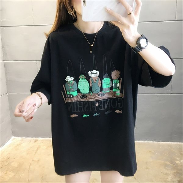 pure cotton 2020 fat mm large size loose medium and long half sleeve t-shirt female, White
pure cotton 2020 fat mm large size loose medium and long half sleeve t-shirt female, White