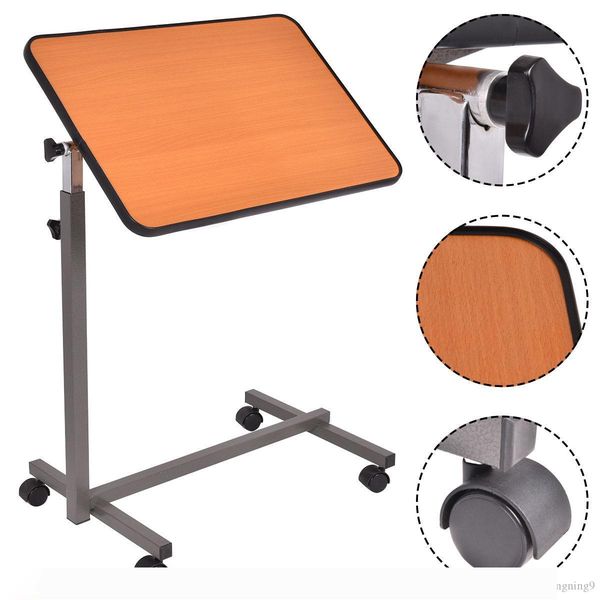 overbed rolling table over bed lapfood tray hospital desk with tilting top 
overbed rolling table over bed lapfood tray hospital desk with tilting top
