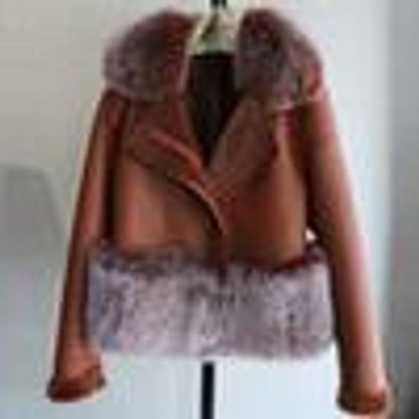autumn winter warm real fur coat women with real fox fur trim genuine suede leather fur jackets, Black
autumn winter warm real fur coat women with real fox fur trim genuine suede leather fur jackets, Black