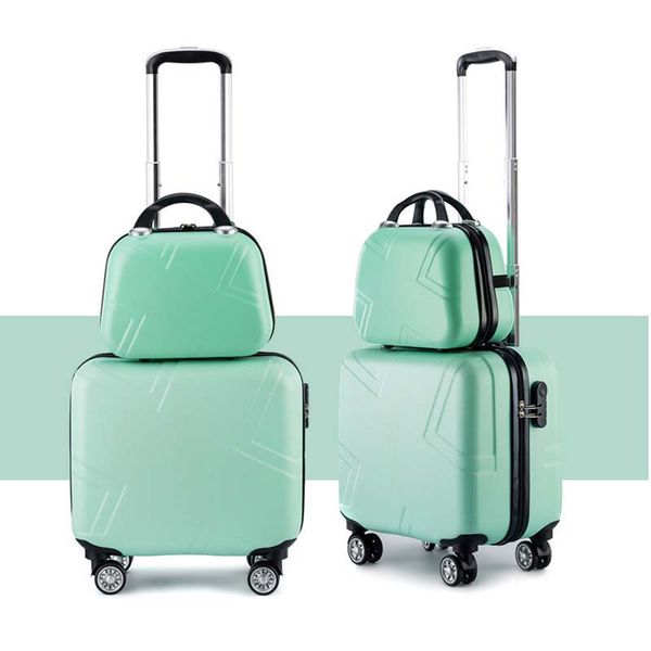 

beasumore women rolling luggage sets spinner trolley travel bag on wheel student suitcase wheels 18 inch men carry on trunk
