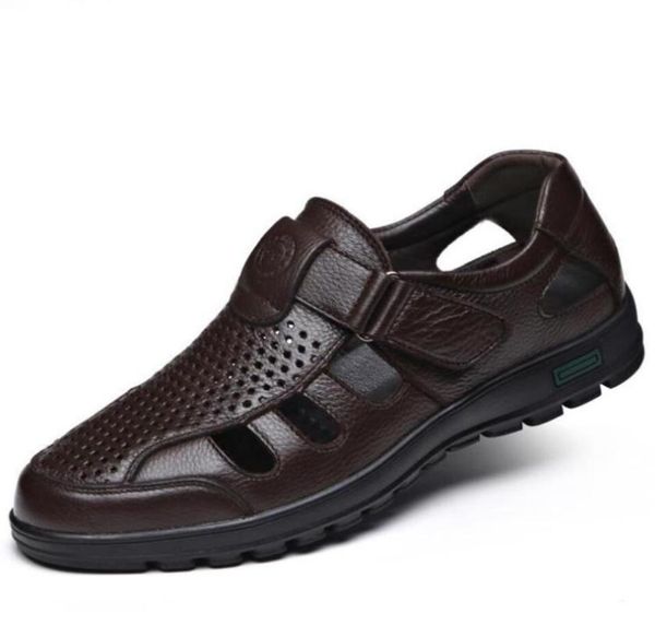 mens genuine leather sandals outdoor casual 2020summer men leather sandals for breathable walking beach shoes sandalias hombre, Black
mens genuine leather sandals outdoor casual 2020summer men leather sandals for breathable walking beach shoes sandalias hombre, Black