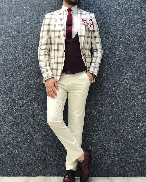 tailored check groom wedding tuxedos slim fit one button mens designer jackets custom made blazer suits(jacket+pants), Black;gray
tailored check groom wedding tuxedos slim fit one button mens designer jackets custom made blazer suits(jacket+pants), Black;gray