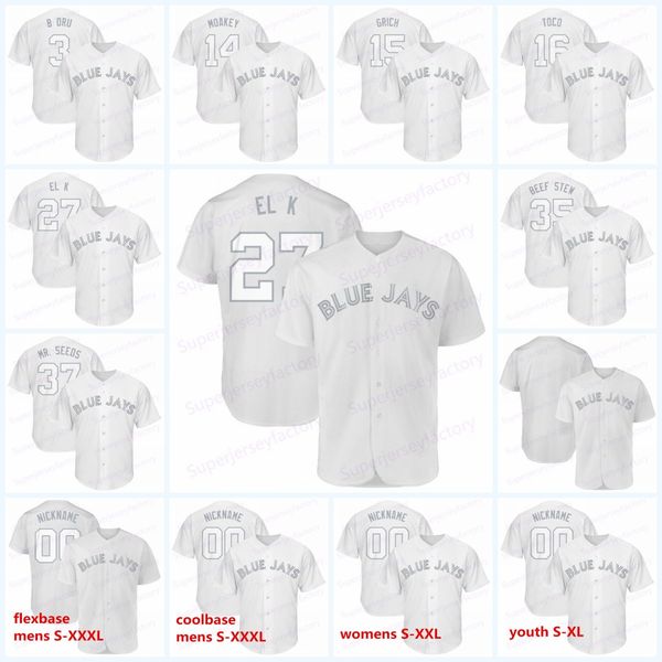 Toronto Nickname 2019 Players Weekend Blue Jays Jersey Bo Bichette Vladimir Guerrero Jr. EL K Randal Grichuk GRICH Lourdes Gurriel Jr. PIÑA
Toronto Nickname 2019 Players Weekend Blue Jays Jersey Bo Bichette Vladimir Guerrero Jr. EL K Randal Grichuk GRICH Lourdes Gurriel Jr. PIÑA
