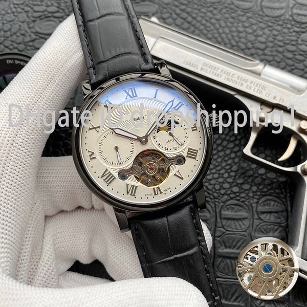 dropshipping1- 2020 mens watches mechanical automatic genuine leather strap diamond dial day-date moon phase watch for men gift, Slivery;brown
dropshipping1- 2020 mens watches mechanical automatic genuine leather strap diamond dial day-date moon phase watch for men gift, Slivery;brown