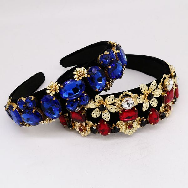 the new metal flower velvet red crystal baroque headband queen crown tiara headwear for women wedding hair accessories jewelry, Golden;white
the new metal flower velvet red crystal baroque headband queen crown tiara headwear for women wedding hair accessories jewelry, Golden;white