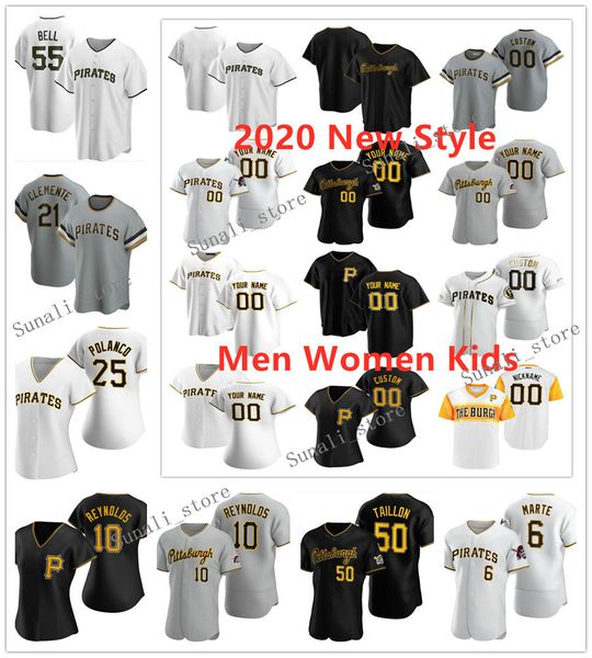 hd 2020 new baseball jerseys 34 trevor williams 25 gregory polanco bill 9 mazeroski willie 8 stargell roberto 21 clemente 43 steven brault, Blue;black