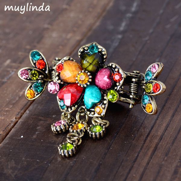 vintage rhinestone flower hair clip classic antique metal charm women hair ornaments, Golden;silver
vintage rhinestone flower hair clip classic antique metal charm women hair ornaments, Golden;silver