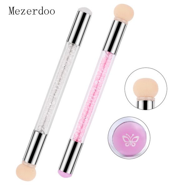 2-way nail art sponge stamp brush silicone stamper head gradient painting shading tool double head manicure pen, White
2-way nail art sponge stamp brush silicone stamper head gradient painting shading tool double head manicure pen, White