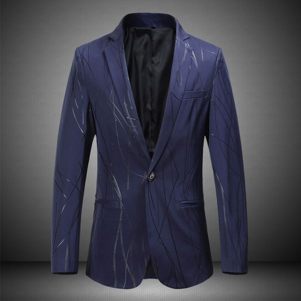 men's suits & blazers suit blazer fashion printed casual spring single button gentleman jacket, White;black
men's suits & blazers suit blazer fashion printed casual spring single button gentleman jacket, White;black