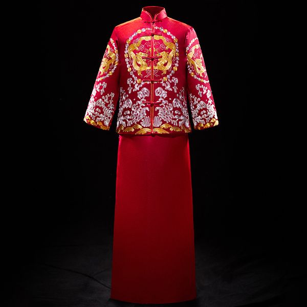 chinese style wedding groom tang suits male stand collar tunic clothing slim spring autumn chinese traditional groom wear, Black;gray
chinese style wedding groom tang suits male stand collar tunic clothing slim spring autumn chinese traditional groom wear, Black;gray