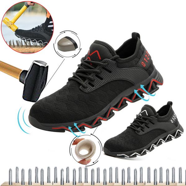 fashion boots men steel toe cap work boots breathable labor insurance shoes anti-smashing puncture proof safety mesh, Black
fashion boots men steel toe cap work boots breathable labor insurance shoes anti-smashing puncture proof safety mesh, Black