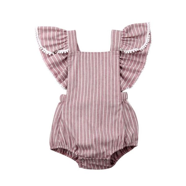0-24m newborn infant baby girl striped romper ruffles sleeveless summer jumpsuit, Blue
0-24m newborn infant baby girl striped romper ruffles sleeveless summer jumpsuit, Blue
