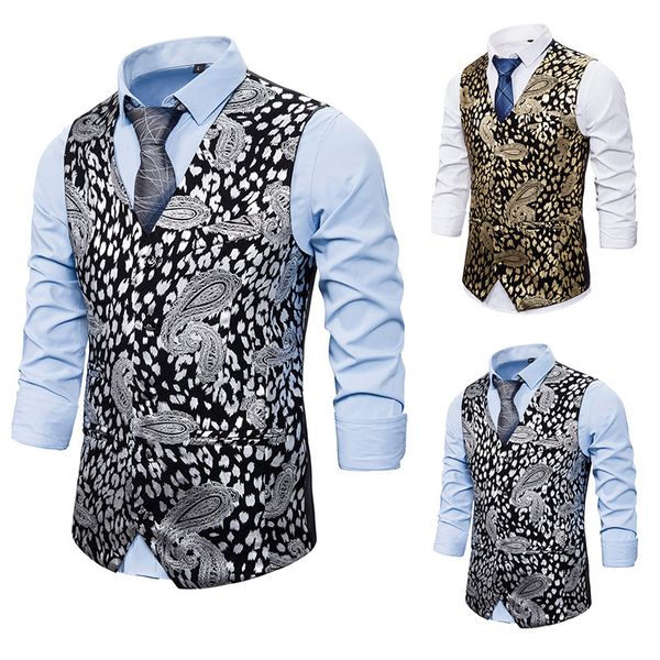 men's new fashion casual business fishing vest cashew print dress dress for european and american sizes xxl, Black;white
men's new fashion casual business fishing vest cashew print dress dress for european and american sizes xxl, Black;white
