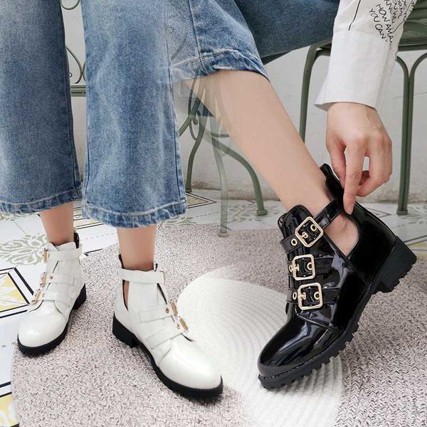 2020 buckle ankle boots for women pu leather fashion low heel shoes women motorcycle boots autumn, Black
2020 buckle ankle boots for women pu leather fashion low heel shoes women motorcycle boots autumn, Black