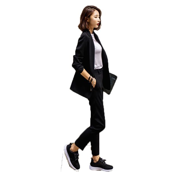 new lady trouser suit women business suits female formal pant suits for weddings formal office uniform work sets, White;black
new lady trouser suit women business suits female formal pant suits for weddings formal office uniform work sets, White;black