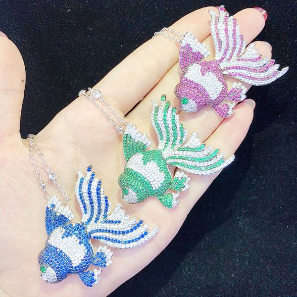 zircon fish red/green /blue brooch/pendant 40mm nature wholesale fppj hand make, Gray
zircon fish red/green /blue brooch/pendant 40mm nature wholesale fppj hand make, Gray