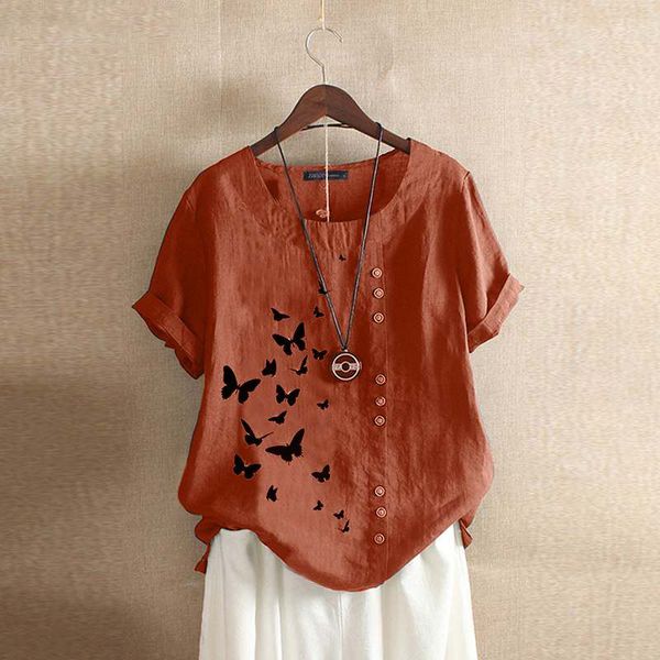 elegant summer tee shirts women's printed blouse 2020 vintage button o neck female short sleeve tunic plus size 5xl, White
elegant summer tee shirts women's printed blouse 2020 vintage button o neck female short sleeve tunic plus size 5xl, White