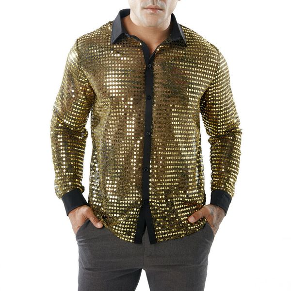 new spring nightwear streetwear men's turn down neck single-breasted dot scales sequined long sleeve casual shirts blouse, White;black
new spring nightwear streetwear men's turn down neck single-breasted dot scales sequined long sleeve casual shirts blouse, White;black
