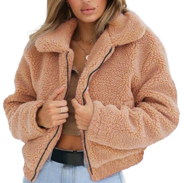 silver zipper lapel sweatshirt fleece fur coat women autumn winter warm soft jacket thick plush fur coat short outerwear, Black
silver zipper lapel sweatshirt fleece fur coat women autumn winter warm soft jacket thick plush fur coat short outerwear, Black