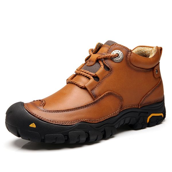 men's fashion winter outdoor climbing mountains shoes men's high duty genuine leather anti slip lace up casual big size shoes, Black
men's fashion winter outdoor climbing mountains shoes men's high duty genuine leather anti slip lace up casual big size shoes, Black