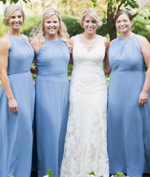 simple halter bridesmaids dresses chiffon long open back sleeveless plus size wedding party dress for bride women new, White;pink
simple halter bridesmaids dresses chiffon long open back sleeveless plus size wedding party dress for bride women new, White;pink