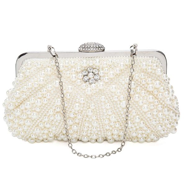 evening bags women pearl clutch bag purse handbag for wedding chain dinner party, white
evening bags women pearl clutch bag purse handbag for wedding chain dinner party, white