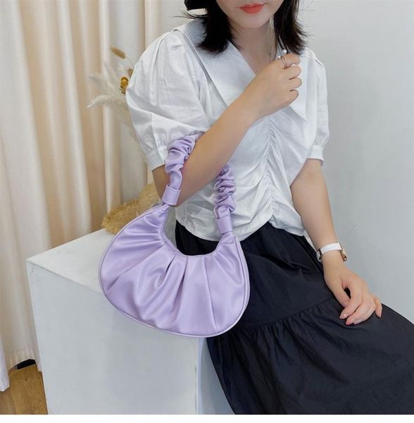 soft pu leather half moon women bag fashion portable ladies handbags large capacity solid color pleated female shoulder bags
soft pu leather half moon women bag fashion portable ladies handbags large capacity solid color pleated female shoulder bags