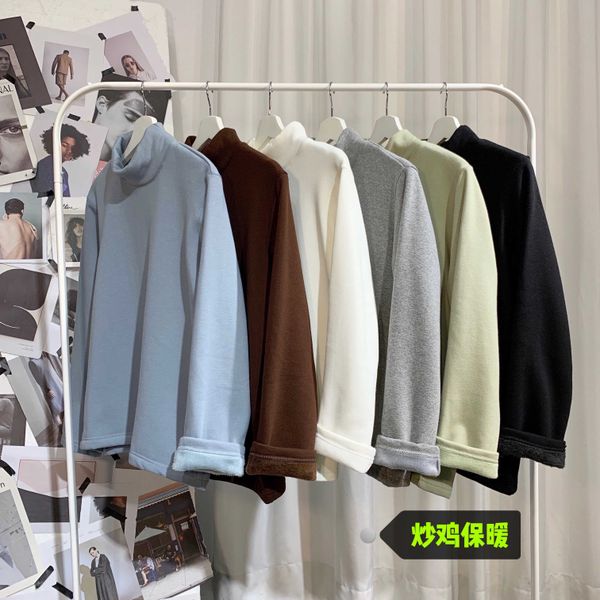 men's thickening velvet hoodies loose cotton coats casual clothes sweatshirts pure color pullover in warm bottoming shirt m-2xl, Black
men's thickening velvet hoodies loose cotton coats casual clothes sweatshirts pure color pullover in warm bottoming shirt m-2xl, Black