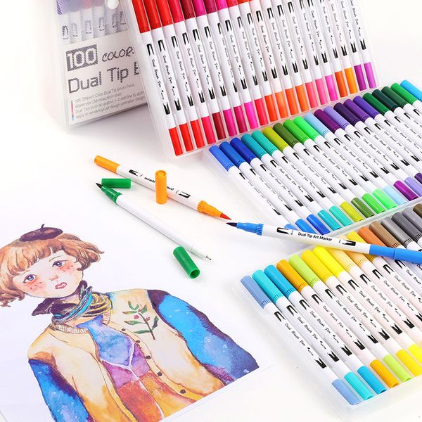watercolor brush pen 36 48 60 72 100 120 colors markers dual tips brush fineliner pen art marker calligraphy/ journal pens
watercolor brush pen 36 48 60 72 100 120 colors markers dual tips brush fineliner pen art marker calligraphy/ journal pens
