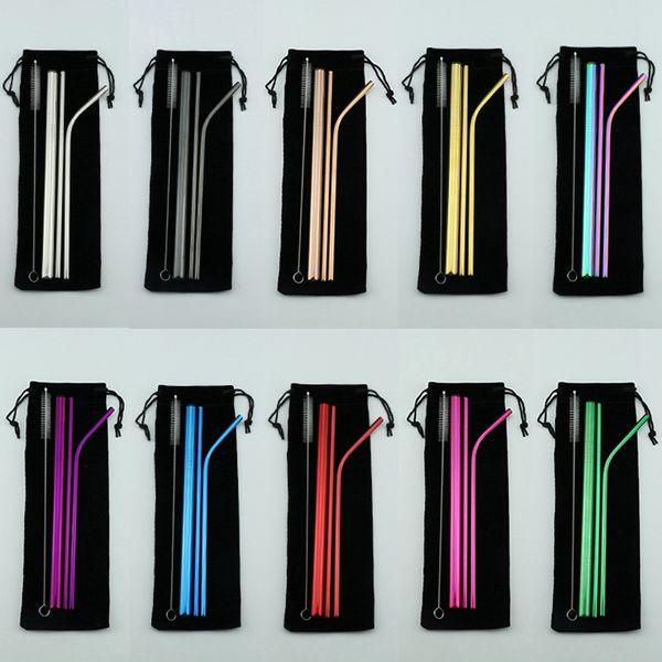 reusable stainless steel straw set straight bent straw cleaning brush 5pcs metal smoothies drinking straws set baby feeding tta776
reusable stainless steel straw set straight bent straw cleaning brush 5pcs metal smoothies drinking straws set baby feeding tta776