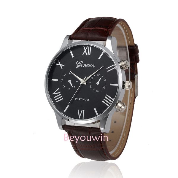 100pcs/lot fashion geneva leather watch wrap casual quartz wrist watch for man boy friend women, Slivery;brown
100pcs/lot fashion geneva leather watch wrap casual quartz wrist watch for man boy friend women, Slivery;brown