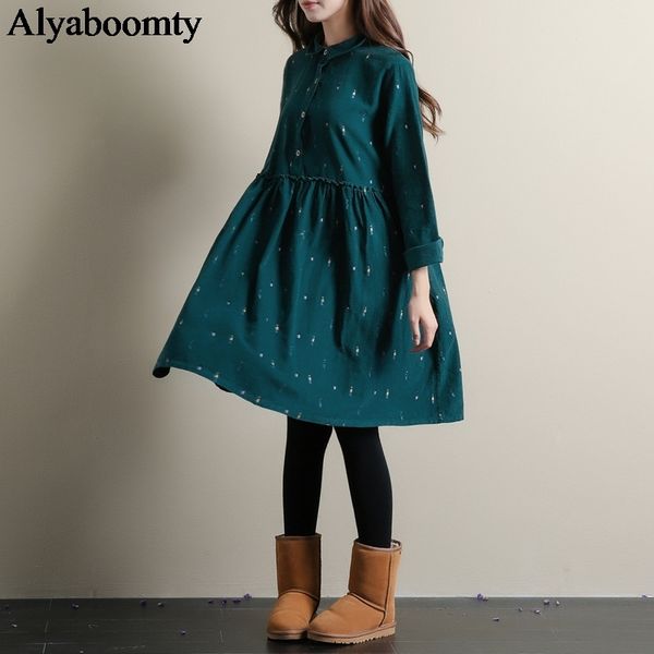 mori girl autumn winter women lolita dress blue green cartoon print casual vestidos preppy cute kawaii elegant corduroy dresses, Black;gray
mori girl autumn winter women lolita dress blue green cartoon print casual vestidos preppy cute kawaii elegant corduroy dresses, Black;gray