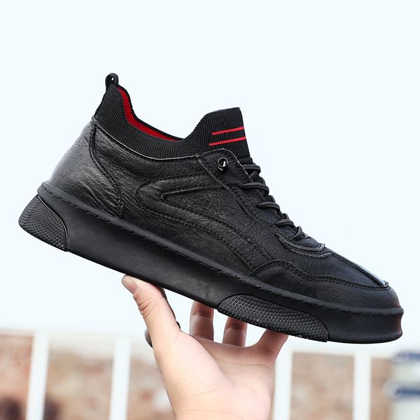 new trend men leather sock shoes comfortable men flats casual shoes anti-slip young casual fashion sock sneakers, Black
new trend men leather sock shoes comfortable men flats casual shoes anti-slip young casual fashion sock sneakers, Black