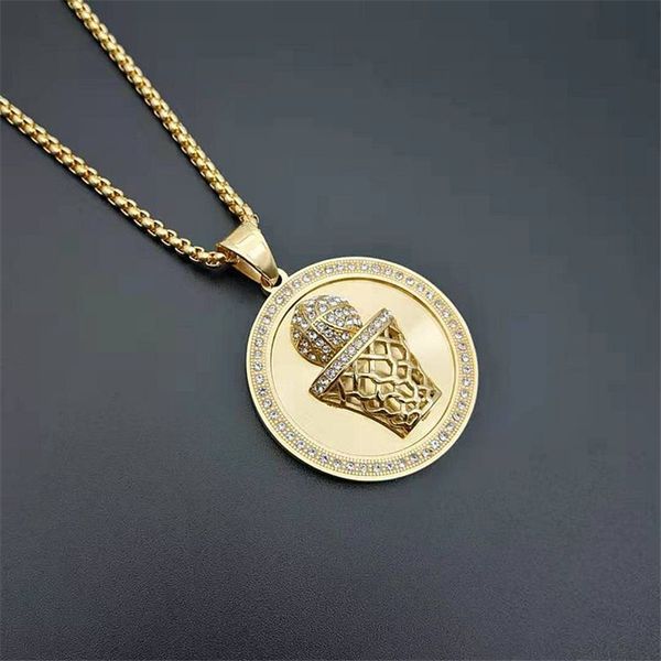 hip hop jewelry gold color stainless steel basketball pendant necklaces for men steampunk crystal necklace with cubic zirconia, Silver
hip hop jewelry gold color stainless steel basketball pendant necklaces for men steampunk crystal necklace with cubic zirconia, Silver