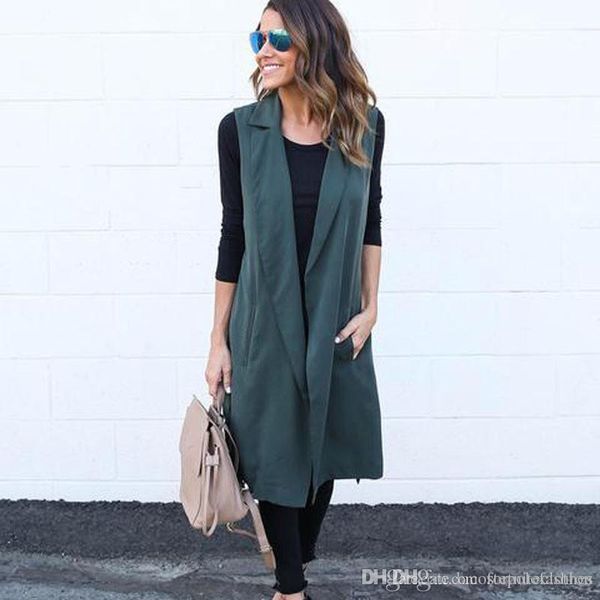 designer panelled womens vests fashion sleeveless with belt long coat european and american style donna casual clothes, Black;white
designer panelled womens vests fashion sleeveless with belt long coat european and american style donna casual clothes, Black;white