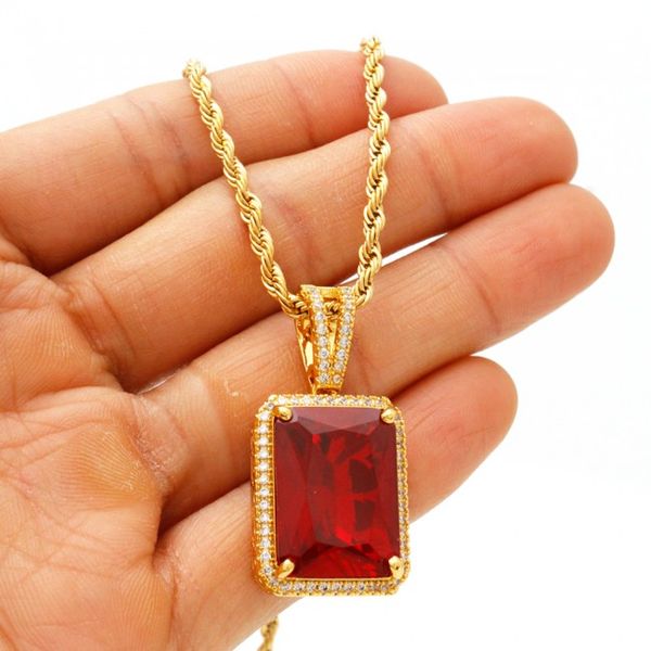 2017 promotion men jewelry 24" rope chain big red stone mens engagement punk gold color necklace men, Silver
2017 promotion men jewelry 24" rope chain big red stone mens engagement punk gold color necklace men, Silver