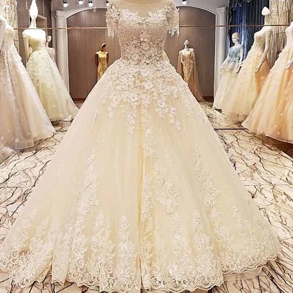 lace ball gown wedding dresses factory direct wedding dresses beading ball gown 2019 lace up back o neck short sleeves bridal gown, White
lace ball gown wedding dresses factory direct wedding dresses beading ball gown 2019 lace up back o neck short sleeves bridal gown, White