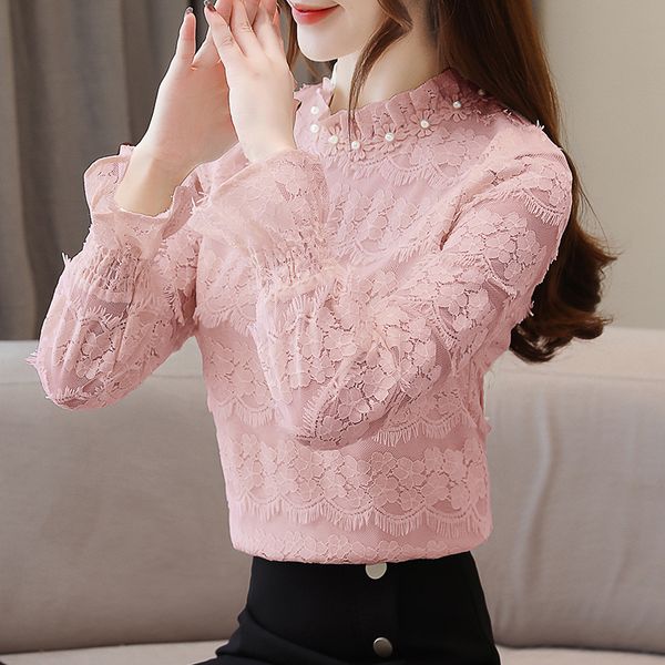 2019 fashion women shirts slim lace upset eyelash blouse shirt apricot and velvet pink with cloth nap 5910, White
2019 fashion women shirts slim lace upset eyelash blouse shirt apricot and velvet pink with cloth nap 5910, White