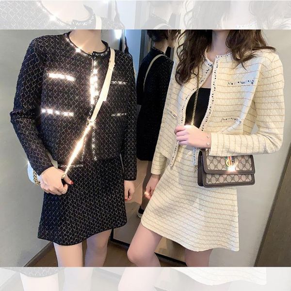 2019 new women long sleeve two piece skirt set knitted slim cardigan coat a-line skirt designer luxury womens sweat suits, White
2019 new women long sleeve two piece skirt set knitted slim cardigan coat a-line skirt designer luxury womens sweat suits, White