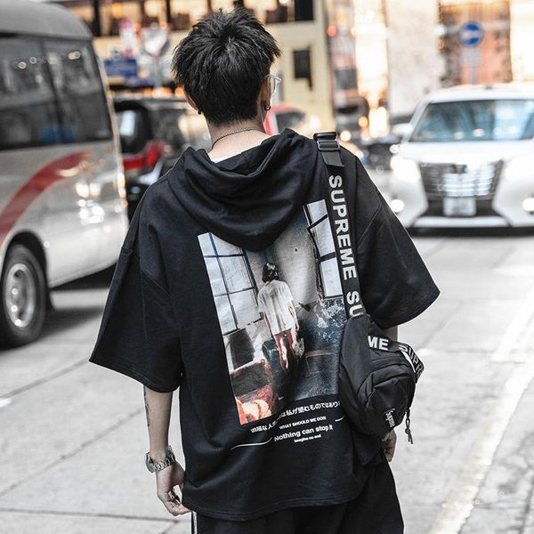 лето шлифа с капюшоном с коротким рукавом свитера мужчин прилив бренд футболку прилив мужской хип-хоп свободный пятый рукав с капюшоном евро, White;black
лето шлифа с капюшоном с коротким рукавом свитера мужчин прилив бренд футболку прилив мужской хип-хоп свободный пятый рукав с капюшоном евро, White;black