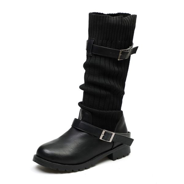 Women's High Boots Autumn Winter Knitting Wool Ladies Shoes Round Toe Knee High Boots For Women Motorcycle Boot Shoes, Grey
Women's High Boots Autumn Winter Knitting Wool Ladies Shoes Round Toe Knee High Boots For Women Motorcycle Boot Shoes, Grey