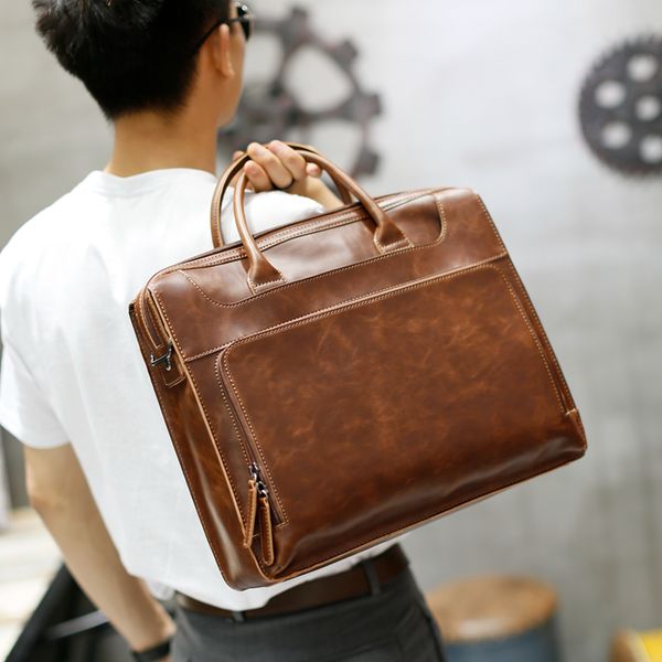 new men's briefcase handbag crazy horse leather messenger travel bag business men tote bag man casual crossbody briefcases
new men's briefcase handbag crazy horse leather messenger travel bag business men tote bag man casual crossbody briefcases
