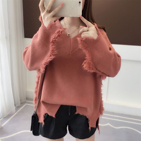 women's sweaters knit women long sleeve sweater womens winter and autumn thicken v-neck pullover broken hole tassel coat, White;black
women's sweaters knit women long sleeve sweater womens winter and autumn thicken v-neck pullover broken hole tassel coat, White;black