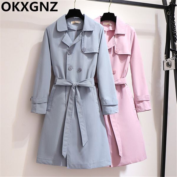 women's trench coats 2021 autumn women fashion double-breasted elegant windbreaker with belt female outerwear large size 5xl 6xl m314, Tan;black
women's trench coats 2021 autumn women fashion double-breasted elegant windbreaker with belt female outerwear large size 5xl 6xl m314, Tan;black